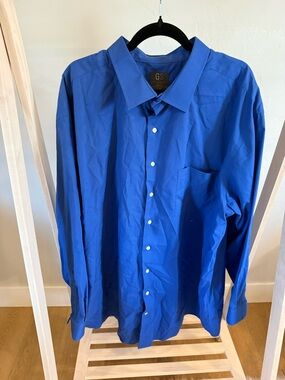 Men’s Royal Blue Long-Sleeve Dress Shirt